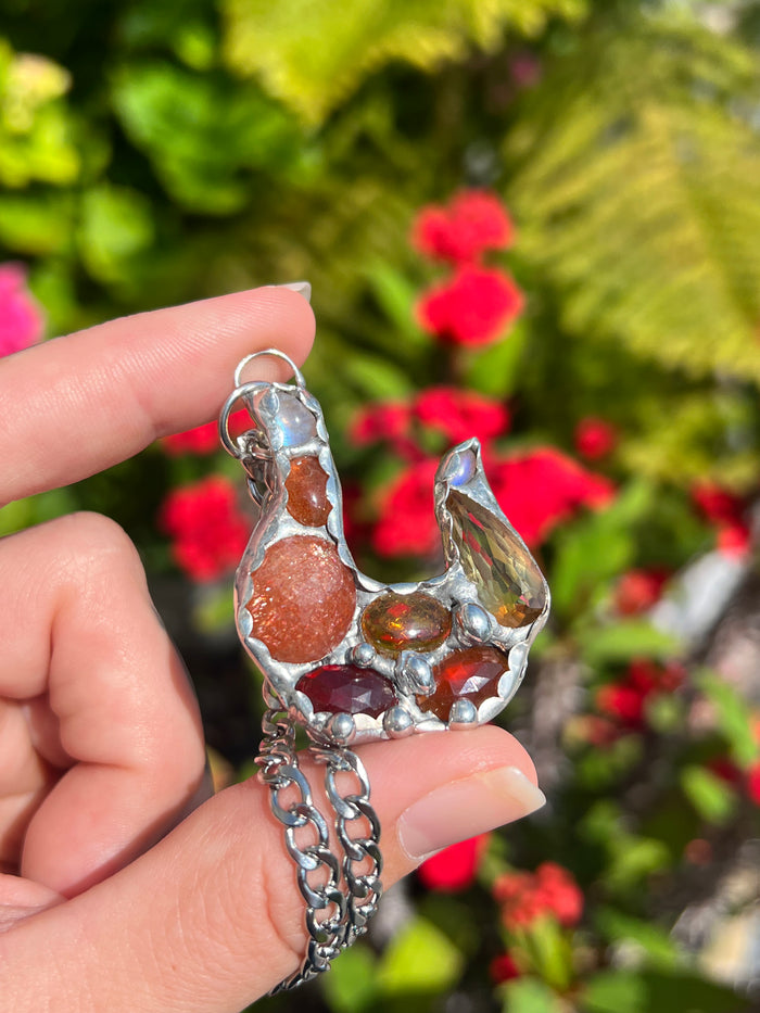 FIRE 🔥 Crystal collage amulet