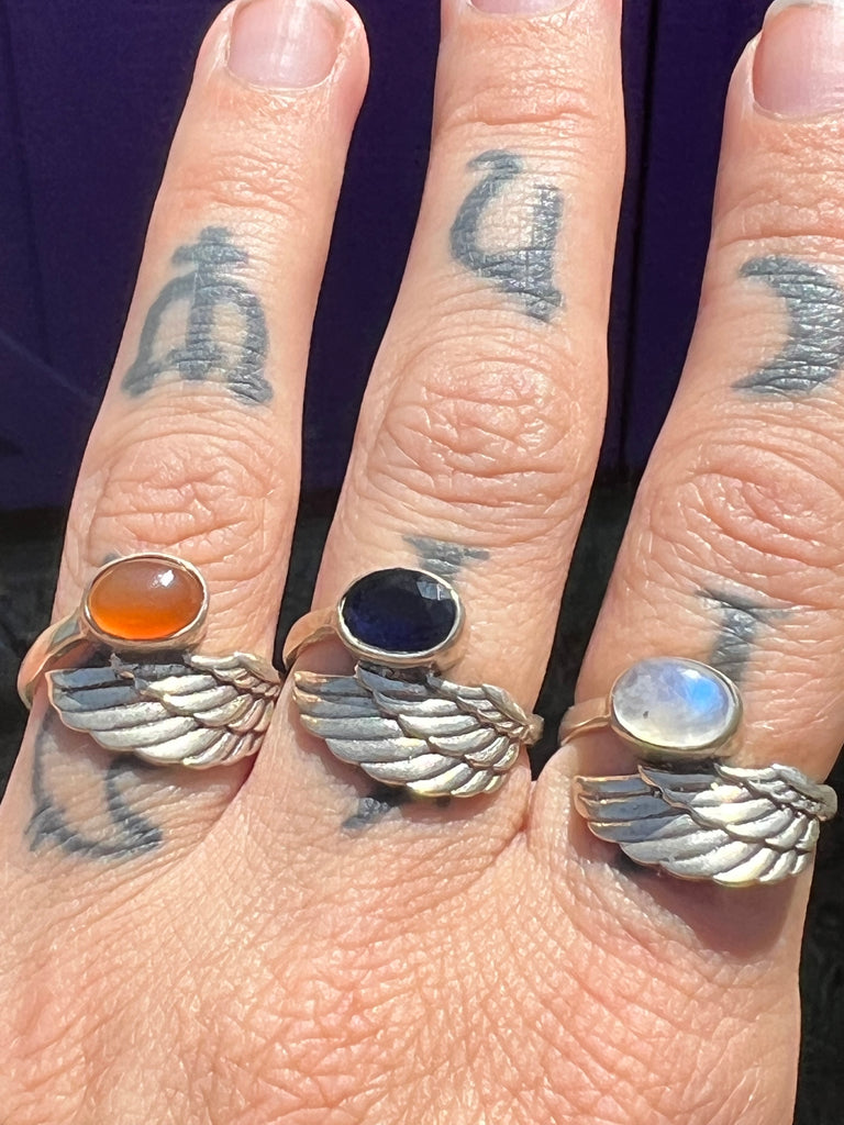 Angel Wing Rings size 6 (choose one)