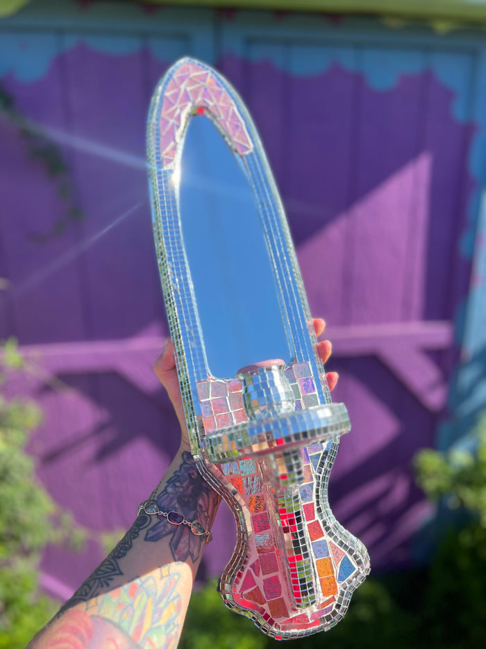 Disco Deco mosaic Candle Holder & Mirror no.3