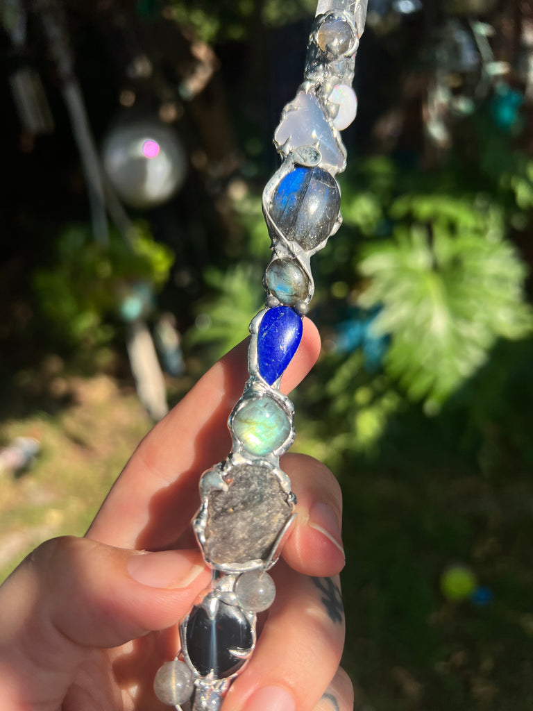 Throat chakra Reiki Energy crystal wand no.1