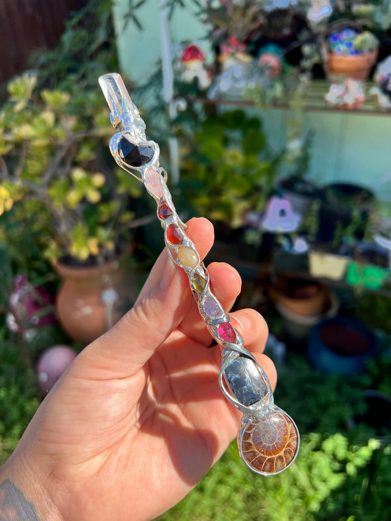 Rainbow Reiki Crystal wand no.2