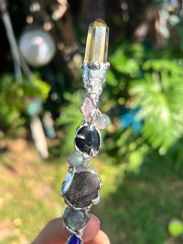 Throat chakra Reiki Energy crystal wand no.1