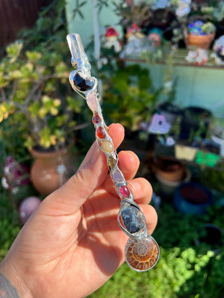 Rainbow Reiki Crystal wand no.2