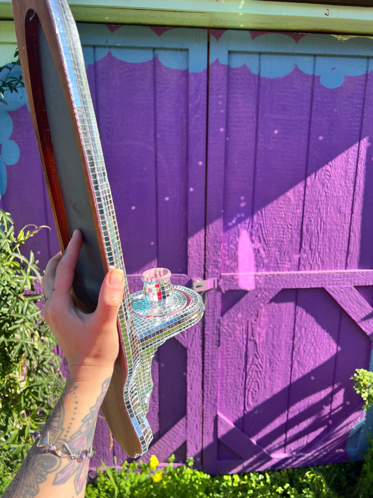 Disco Deco mosaic Candle Holder & Mirror no.3