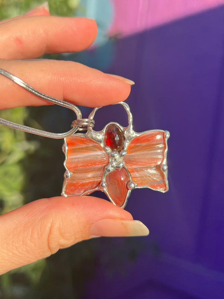 Fire butterfly amulet