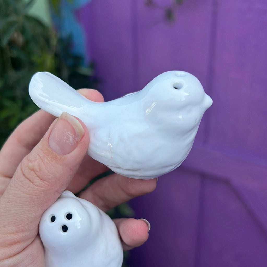 Ceramic bird salt and pepper shakers