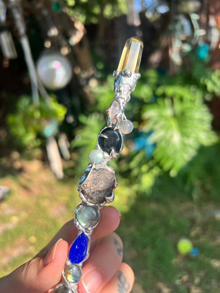 Throat chakra Reiki Energy crystal wand no.1