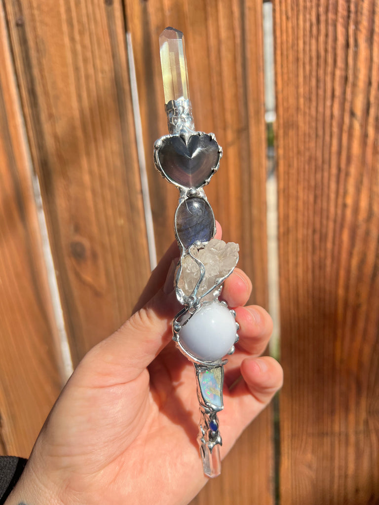 Reiki Crystal Energy wand for calm energy, intuition and grounding