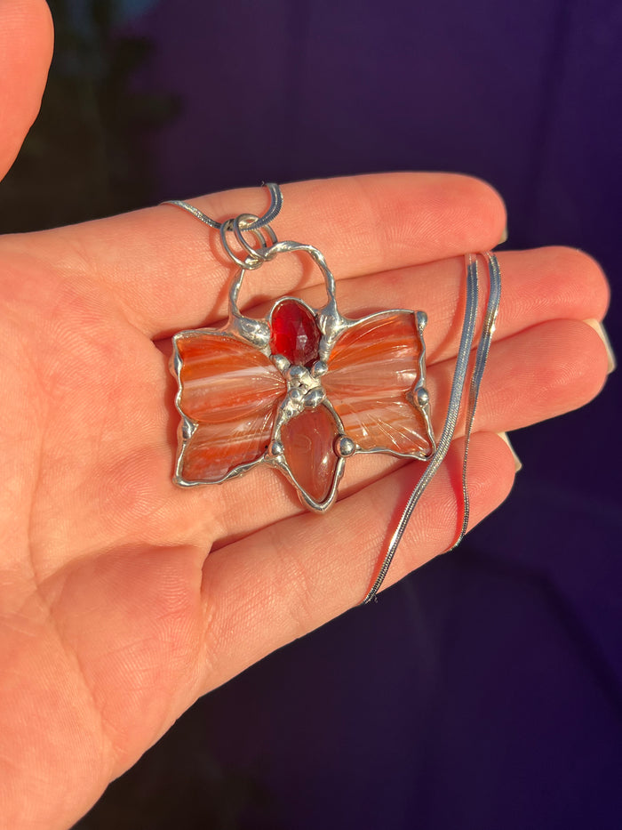 Fire butterfly amulet