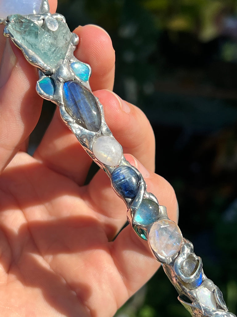 Throat chakra Reiki Energy crystal wand no.2