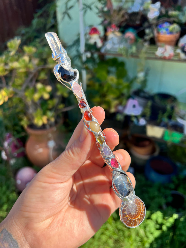 Rainbow Reiki Crystal wand no.2