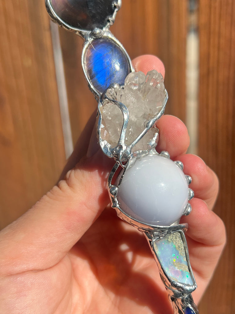 Reiki Crystal Energy wand for calm energy, intuition and grounding