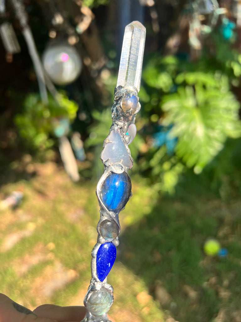 Throat chakra Reiki Energy crystal wand no.1