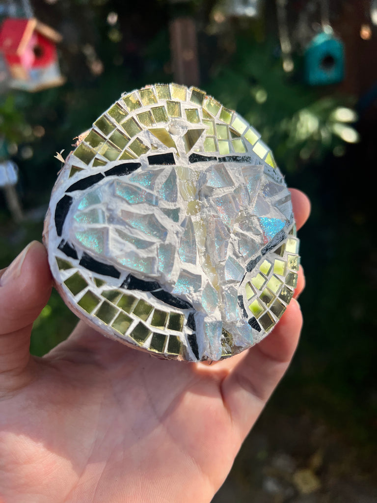 Handmade Dichroic Glass Luna Moth Ornament