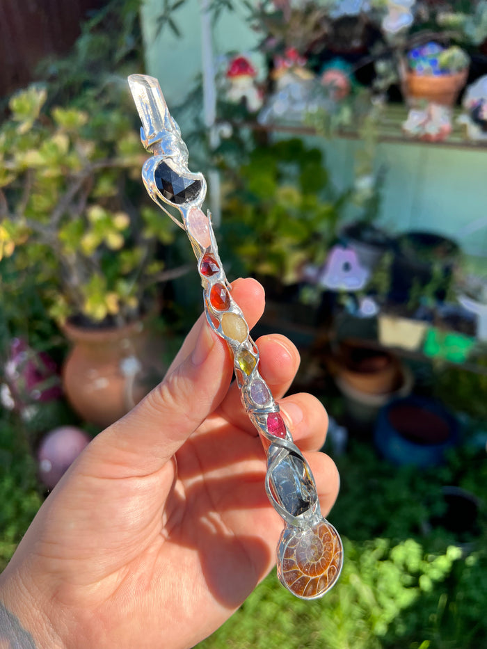 Rainbow Reiki Crystal wand no.2