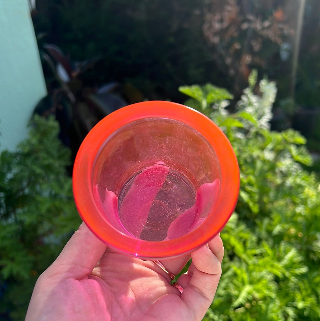 Pink glass mini bowl