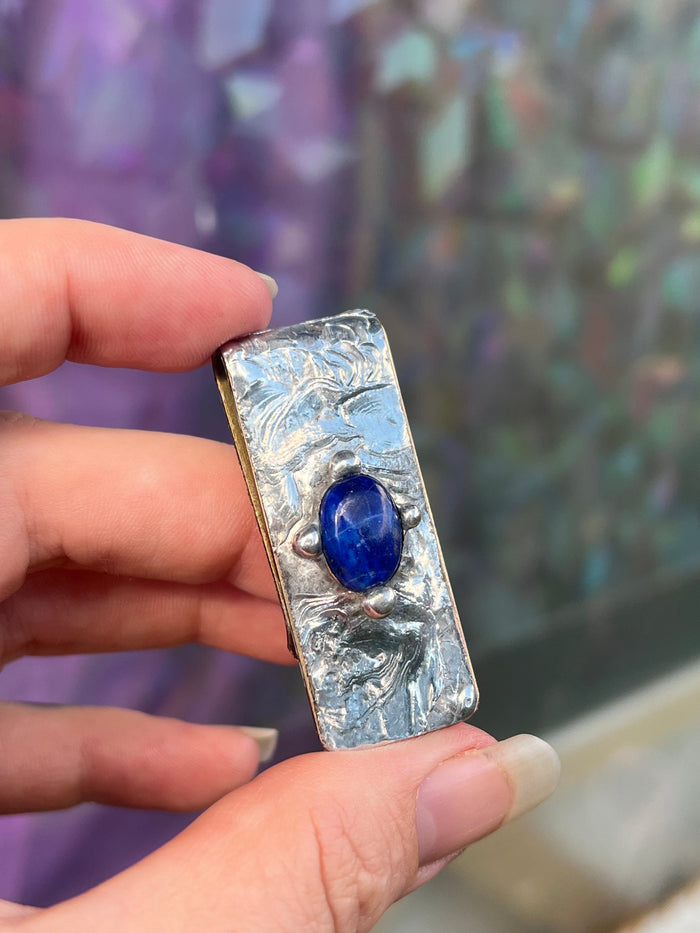 Custom lapis lazuli money clip