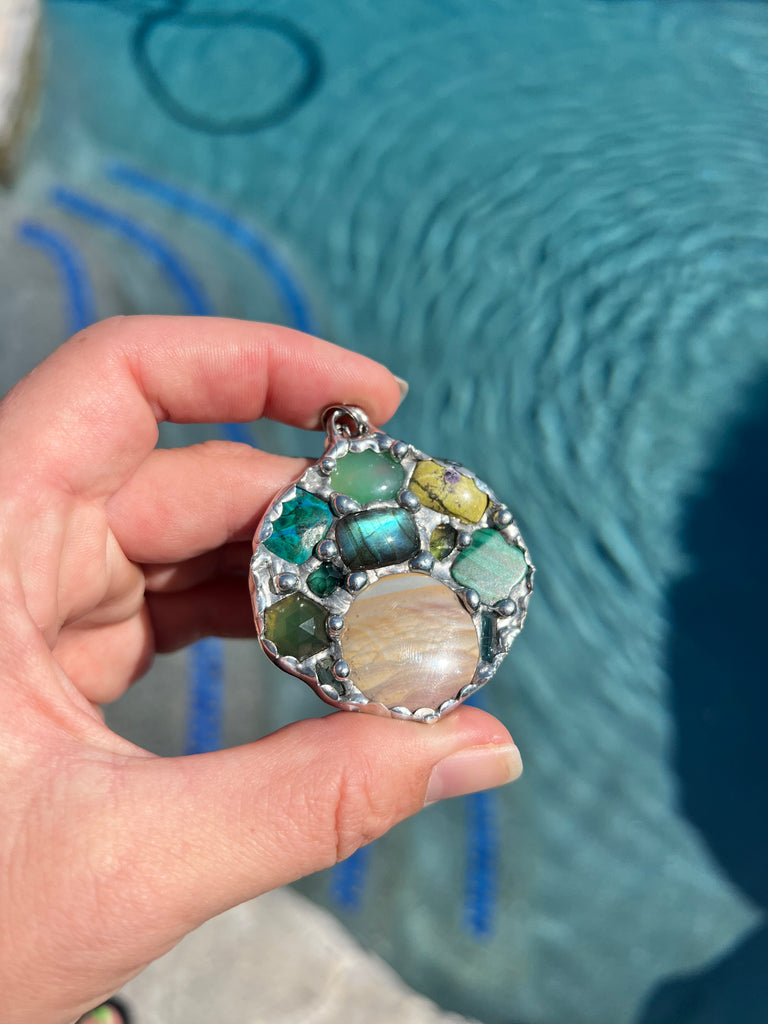 EARTH 🌍 Crystal collage amulet