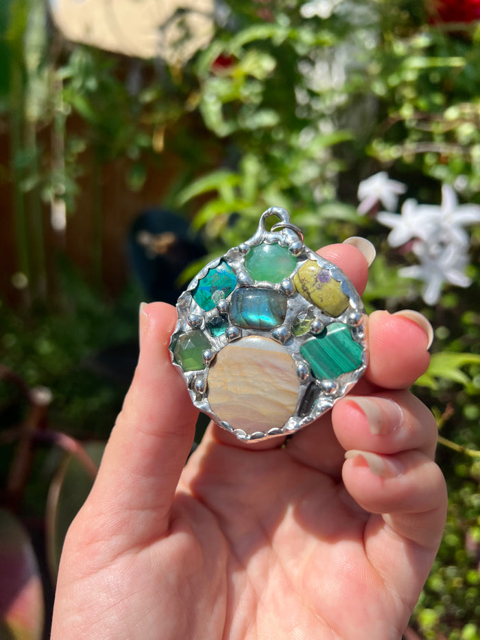 EARTH 🌍 Crystal collage amulet
