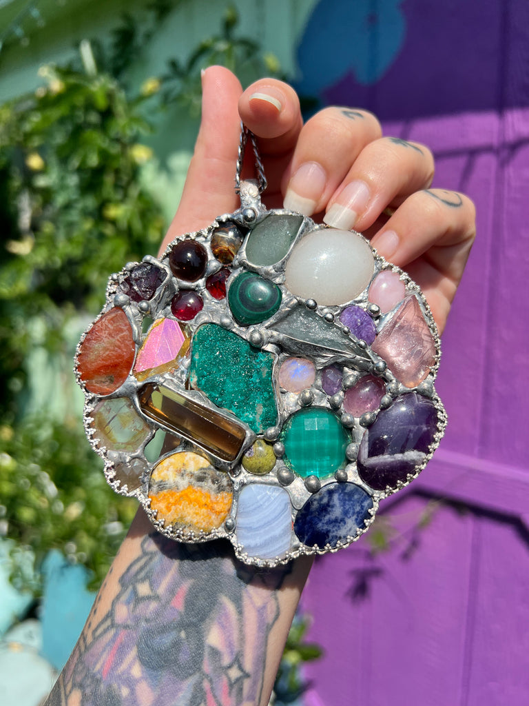 Epic Rainbow Crystal Collector Amulet LARGE!