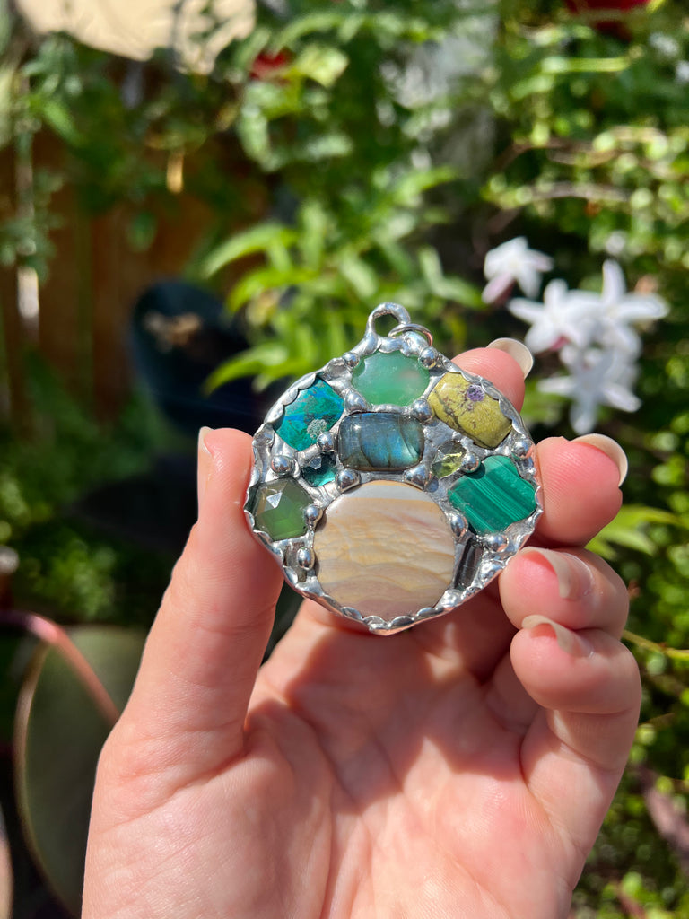 EARTH 🌍 Crystal collage amulet