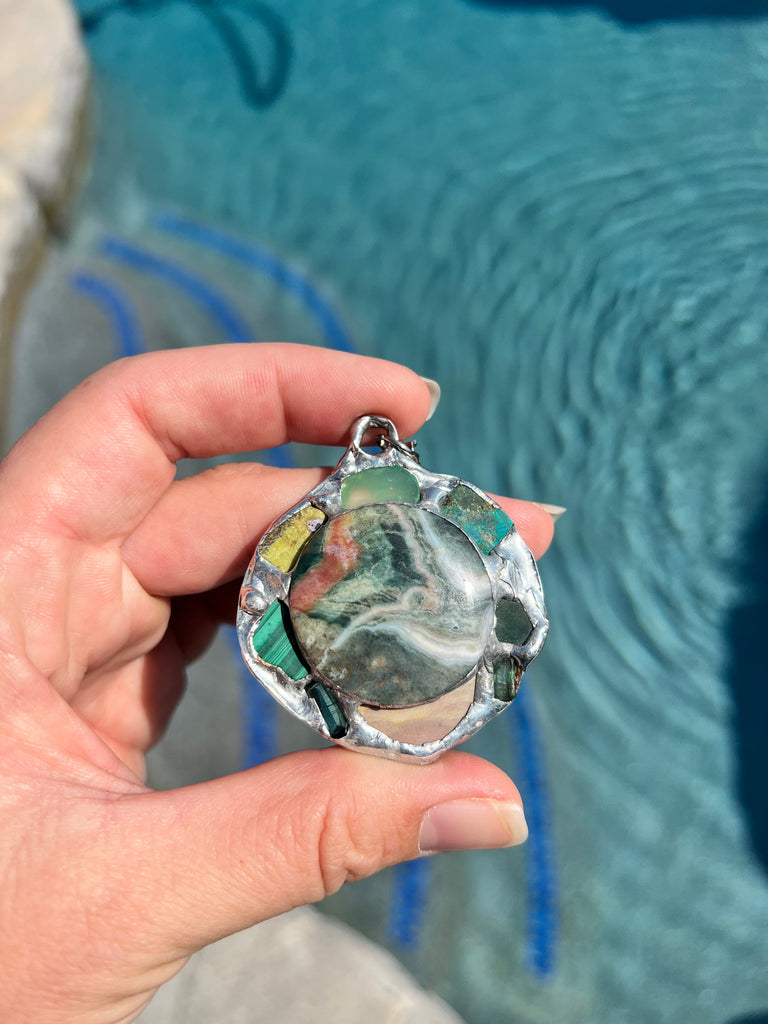 EARTH 🌍 Crystal collage amulet