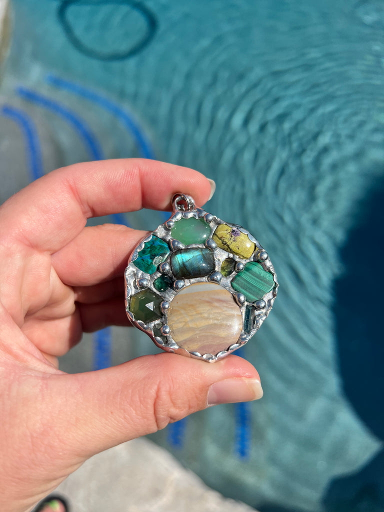 EARTH 🌍 Crystal collage amulet