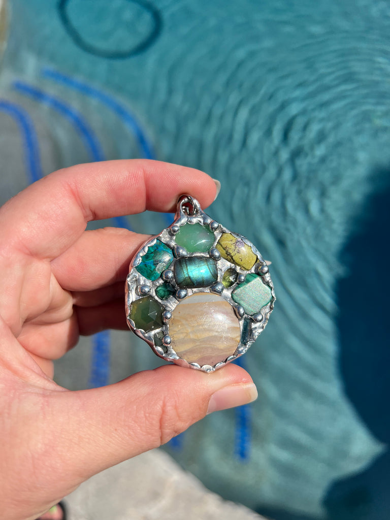 EARTH 🌍 Crystal collage amulet