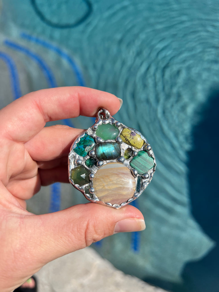 EARTH 🌍 Crystal collage amulet