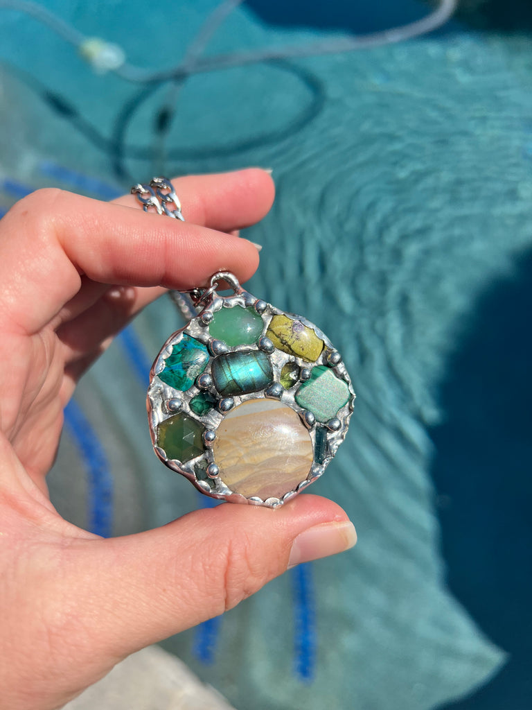 EARTH 🌍 Crystal collage amulet