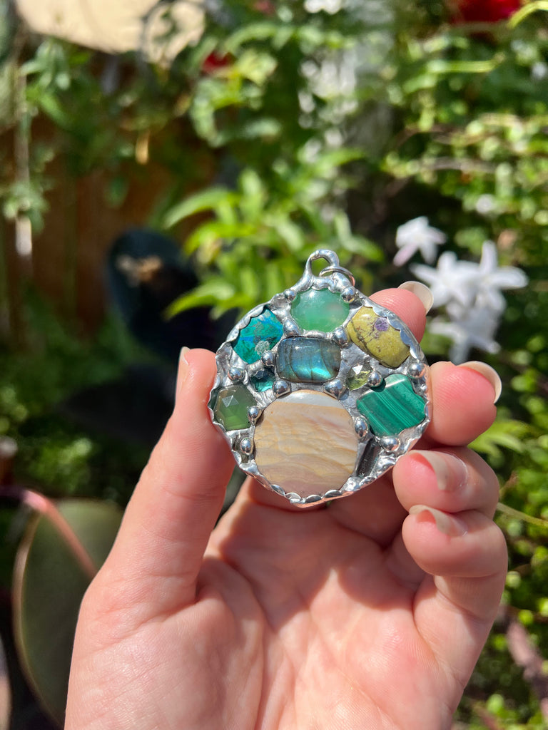 EARTH 🌍 Crystal collage amulet