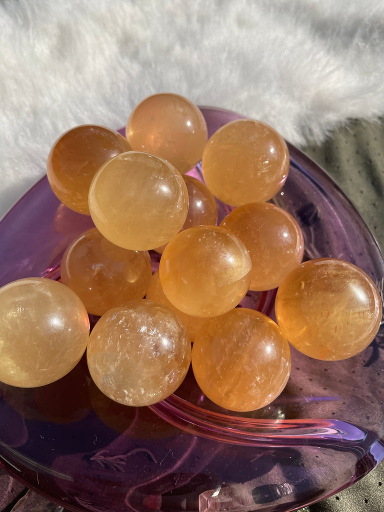 Honey Calcite Sphere (1pc)