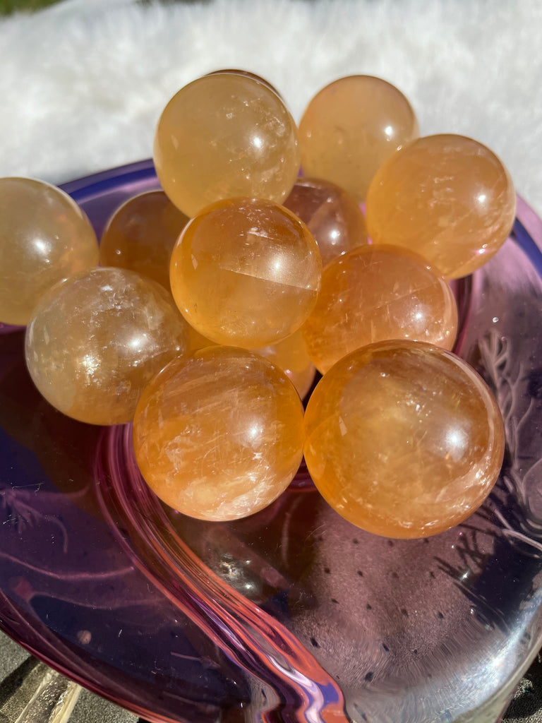 Honey Calcite Sphere (1pc)