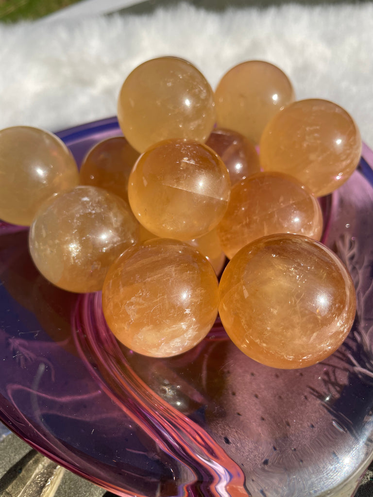 Honey Calcite Sphere (1pc)