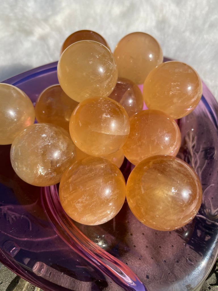 Honey Calcite Sphere (1pc)