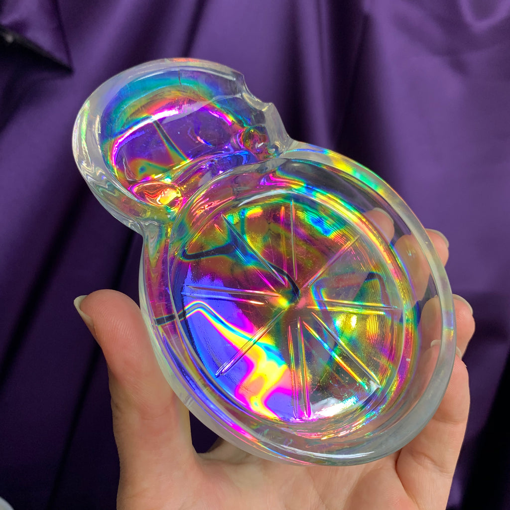 Aurafied Glass Ashtray/cupholder
