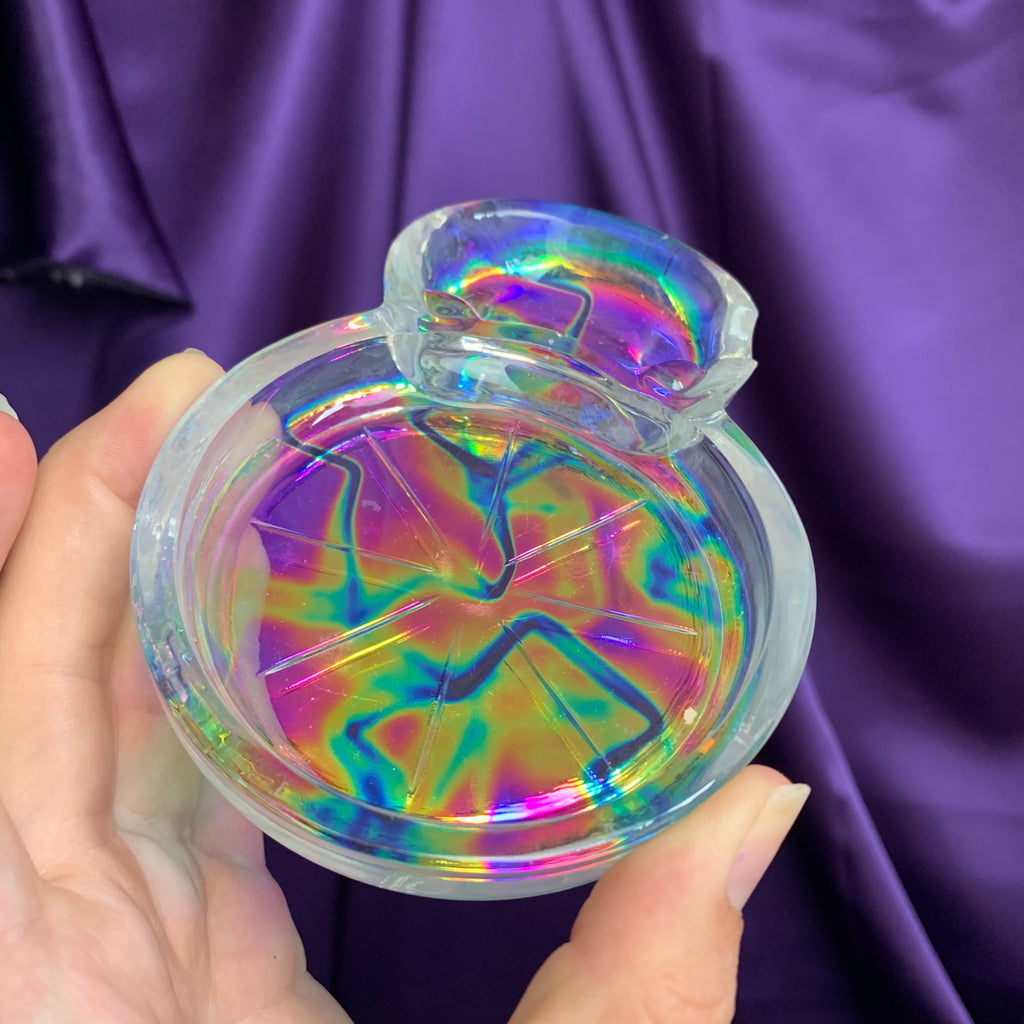 Aurafied Glass Ashtray/cupholder