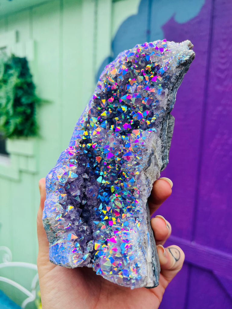 Moonbeam Aura Amethyst cluster no.3