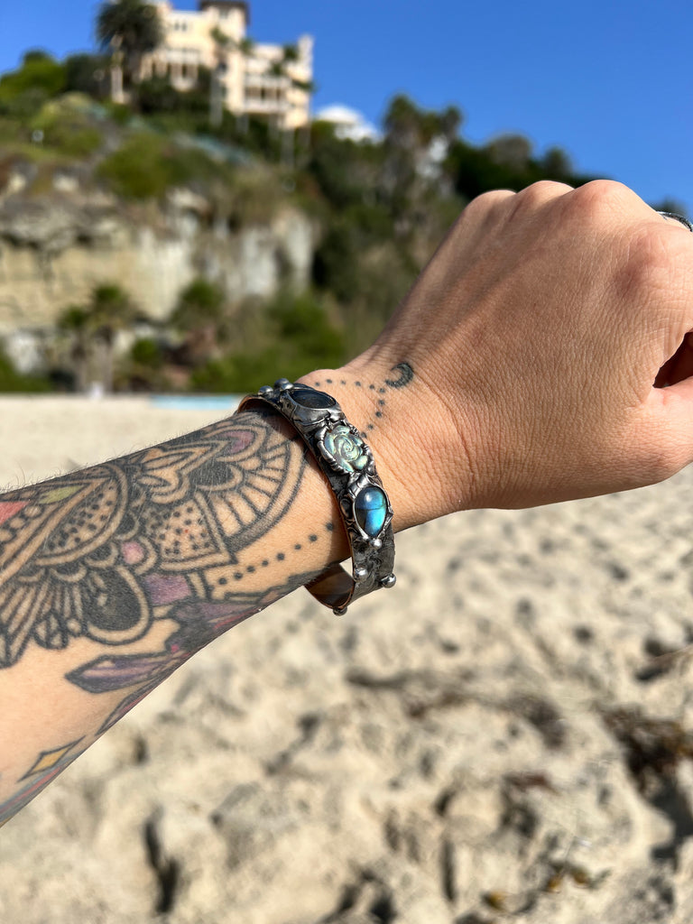 Labradorite rose Bangle