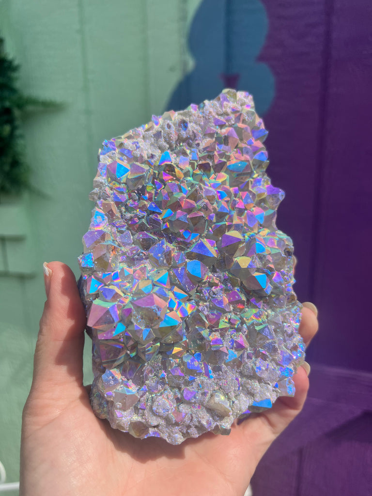 Moonbeam Aura Amethyst cluster no.4