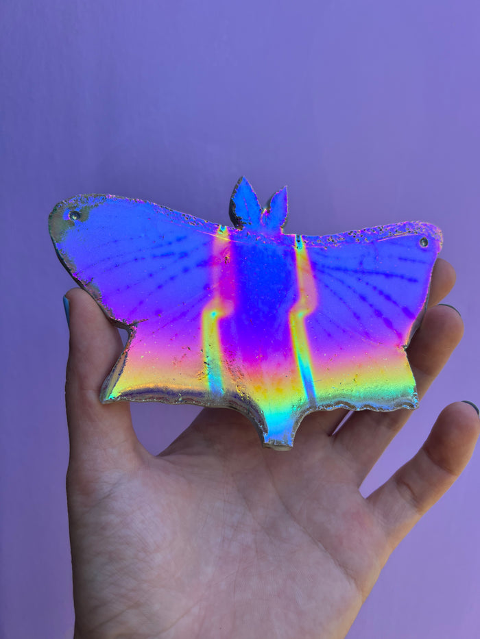 Aura coated ceramic Moth
