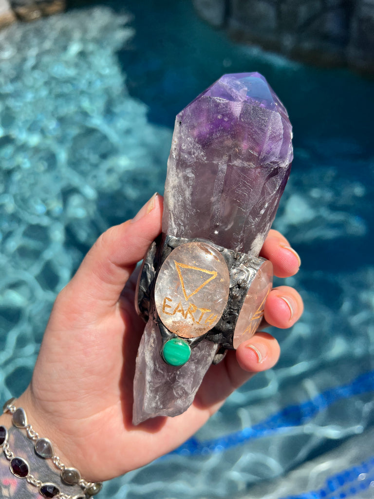 Self Healer Amethyst Scepter Connect to the Elements