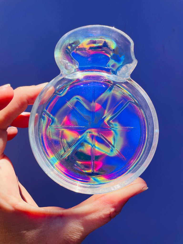 Aurafied Glass Ashtray/cupholder