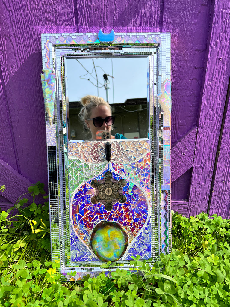 Mosaic Mirror made with Love