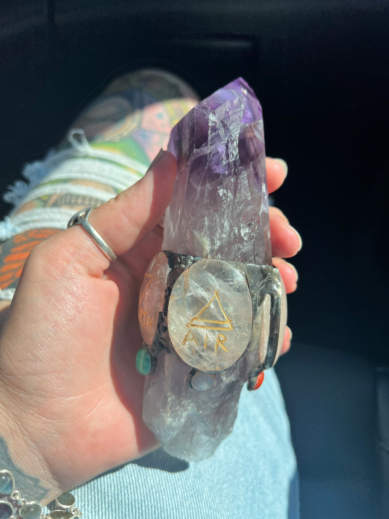Self Healer Amethyst Scepter Connect to the Elements
