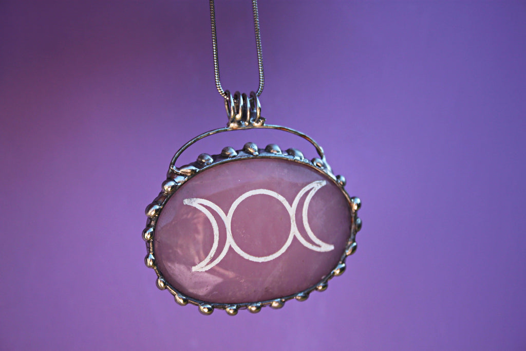 Rose Quartz Triple Goddess