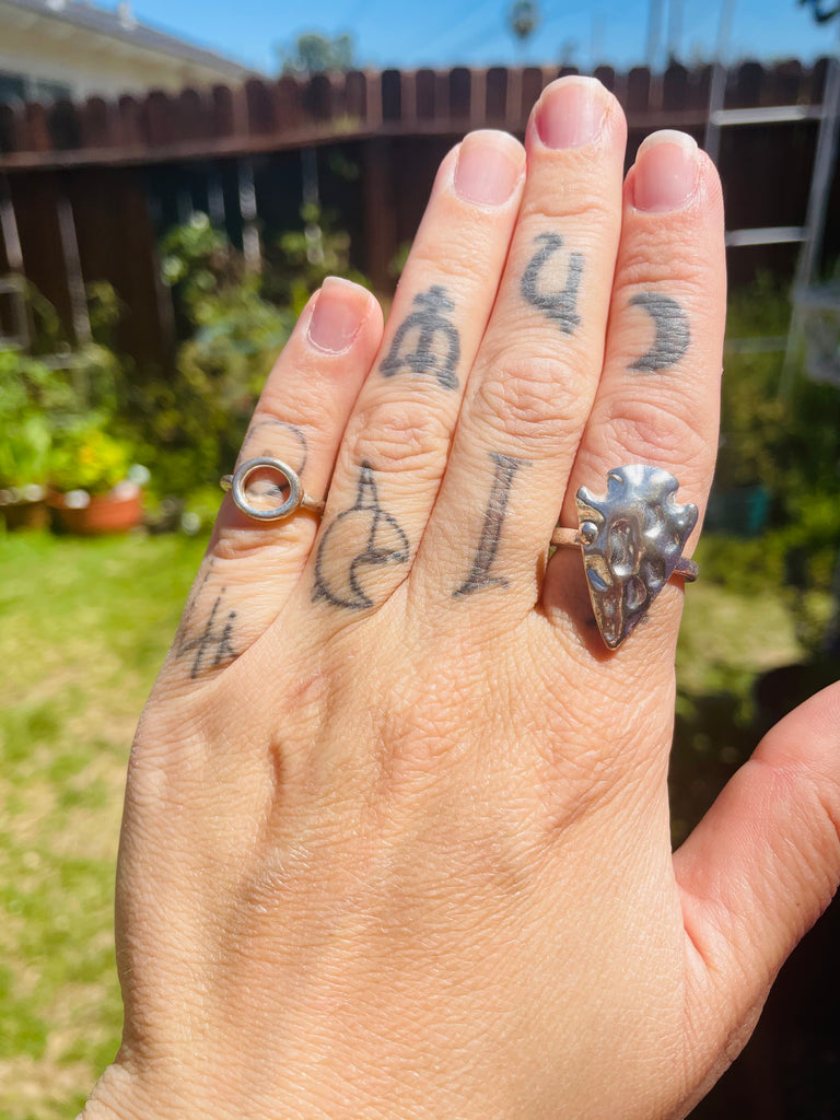 Silver ring set