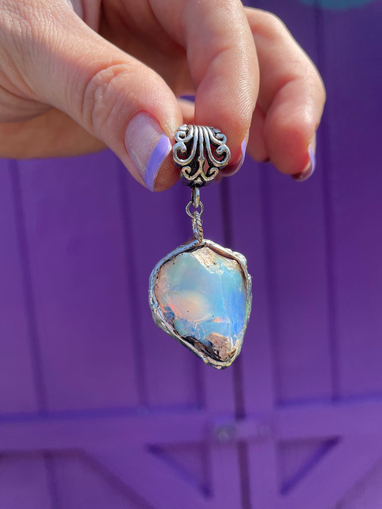 Raw Welo Opal Pendant