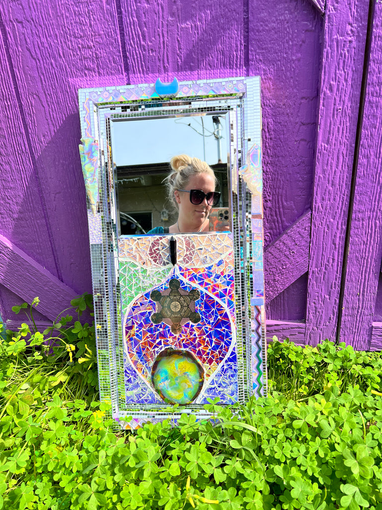 Mosaic Mirror made with Love