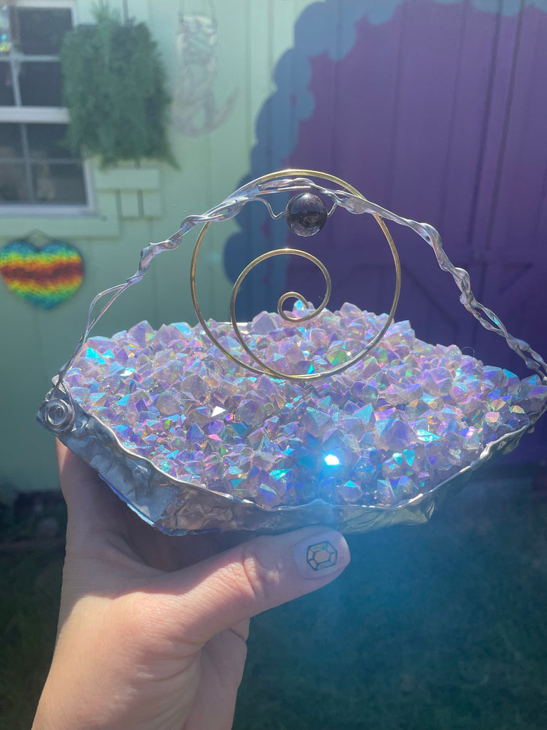 Aura amethyst oracle/tarot card of the day holder